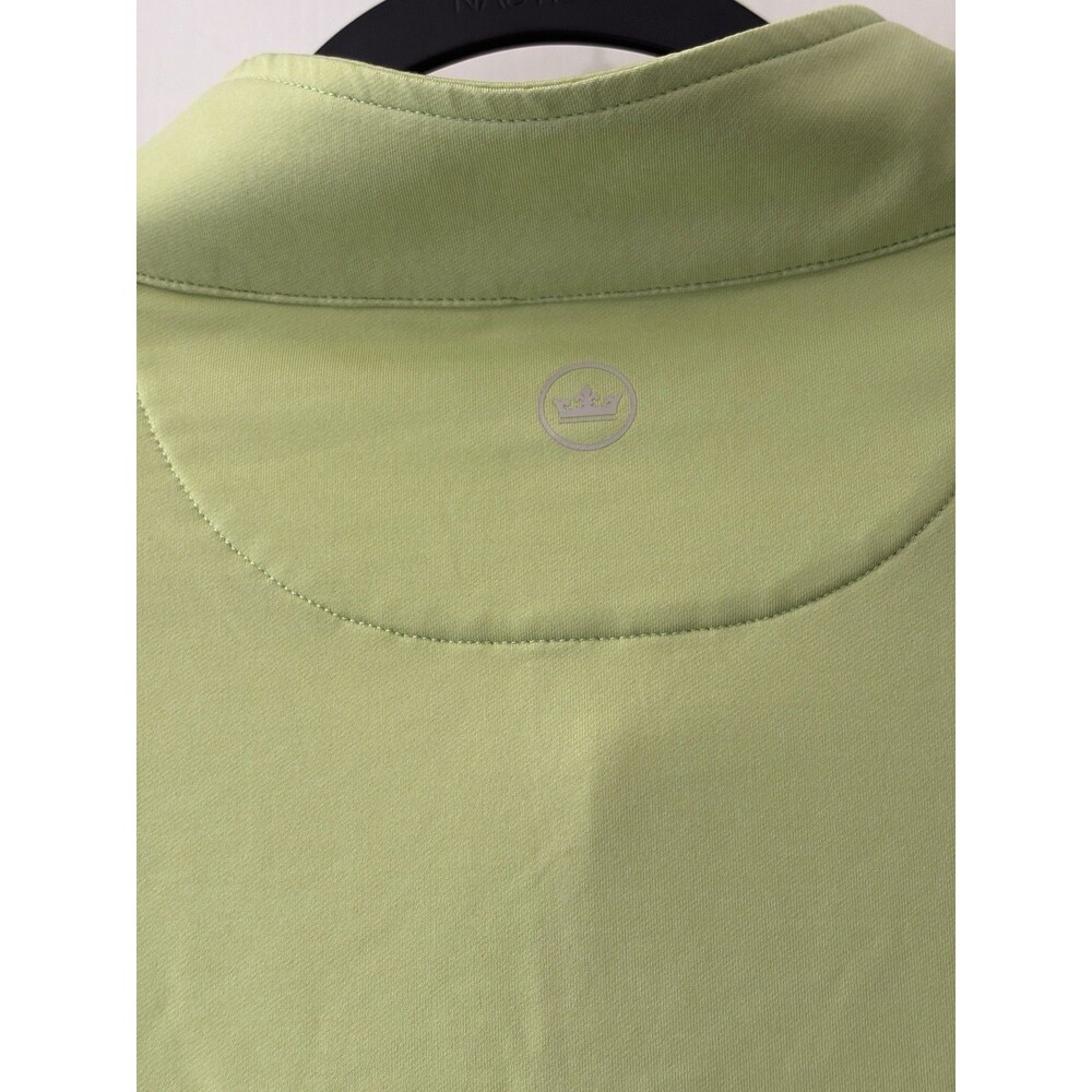 Peter Millar Perth Melange Quarter Zip Mens XXL 2XL Spritzer Green Golf Pullover - Picture 7 of 10